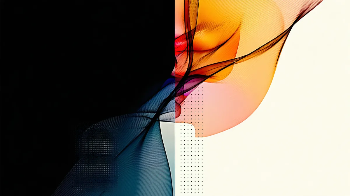 Abstract concept of human creative intent vs. algorithmic optimization