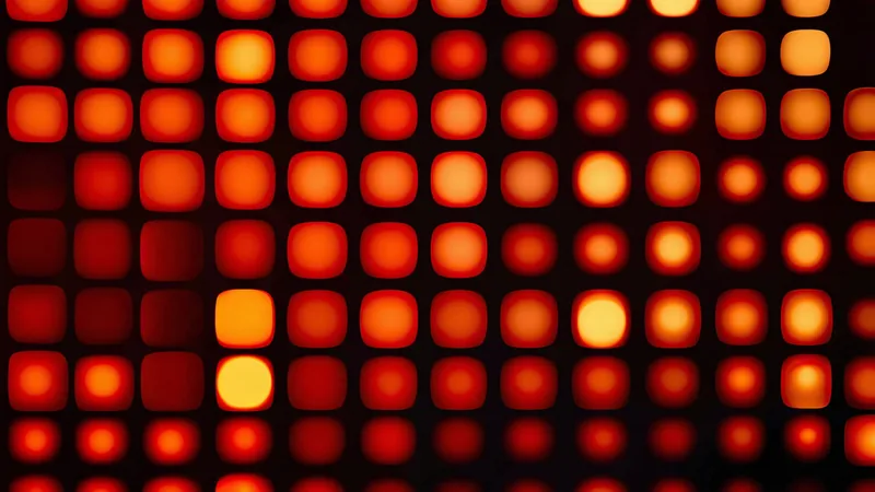 Abstract heat map grid visualization — content timing and audience activity concept