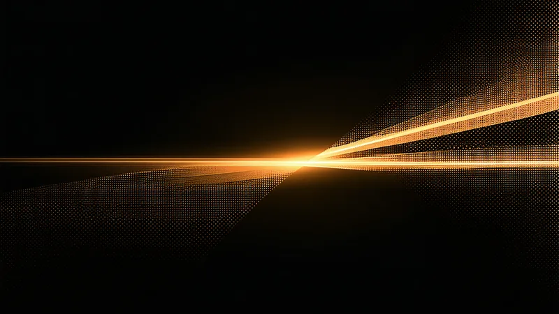 Abstract gap visualization between potential and actual revenue — creator monetization gap concept
