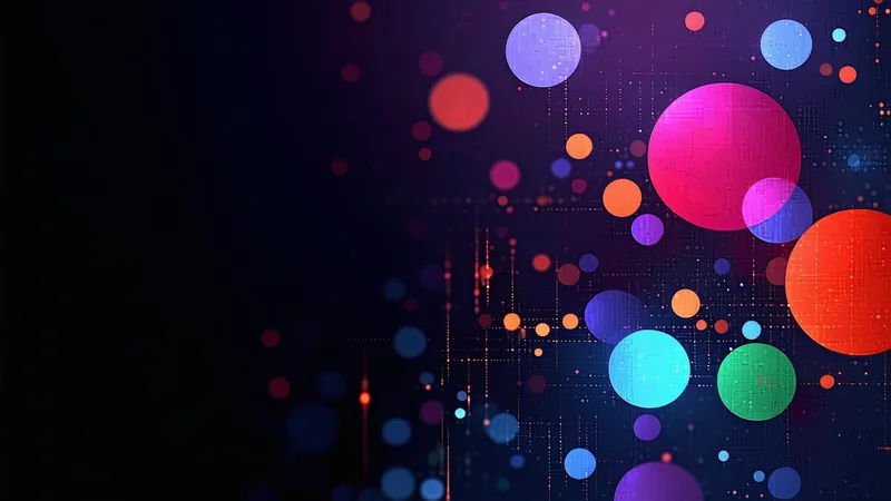 Abstract fragmented platform icons diverging — multi-platform analytics fragmentation concept