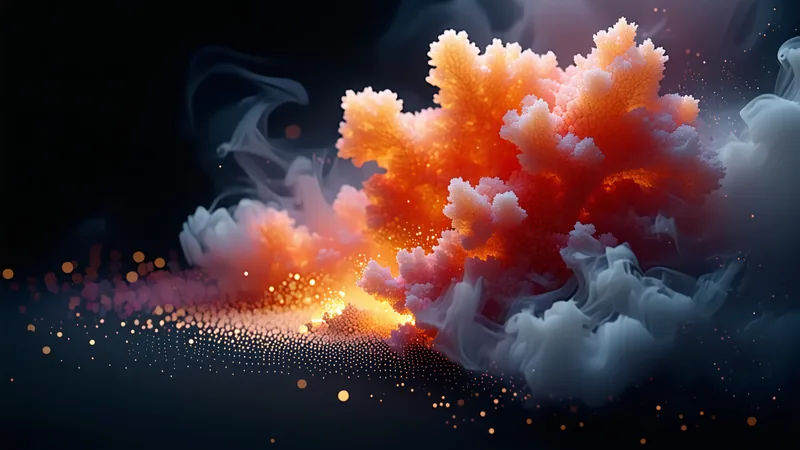 Abstract visualization of a small bright cluster within a larger audience — power fan paradox concept