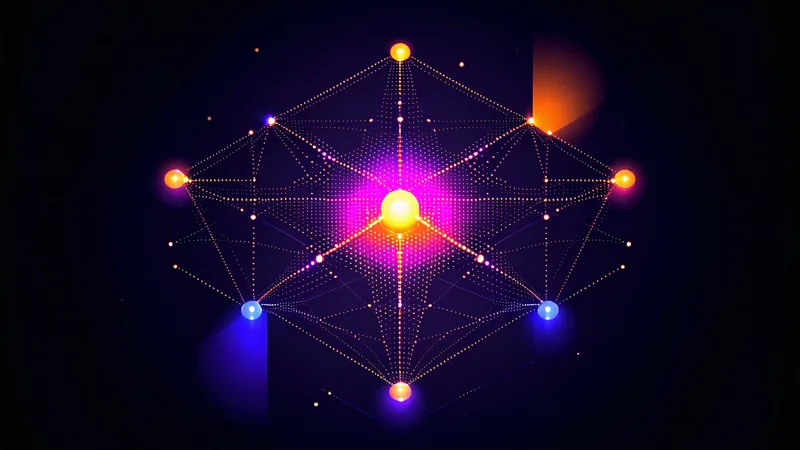Abstract creator platform risk and audience equity visualization — platform-independent creator value concept